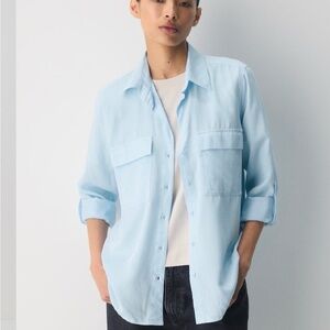 Aritzia Light Blue Blouse